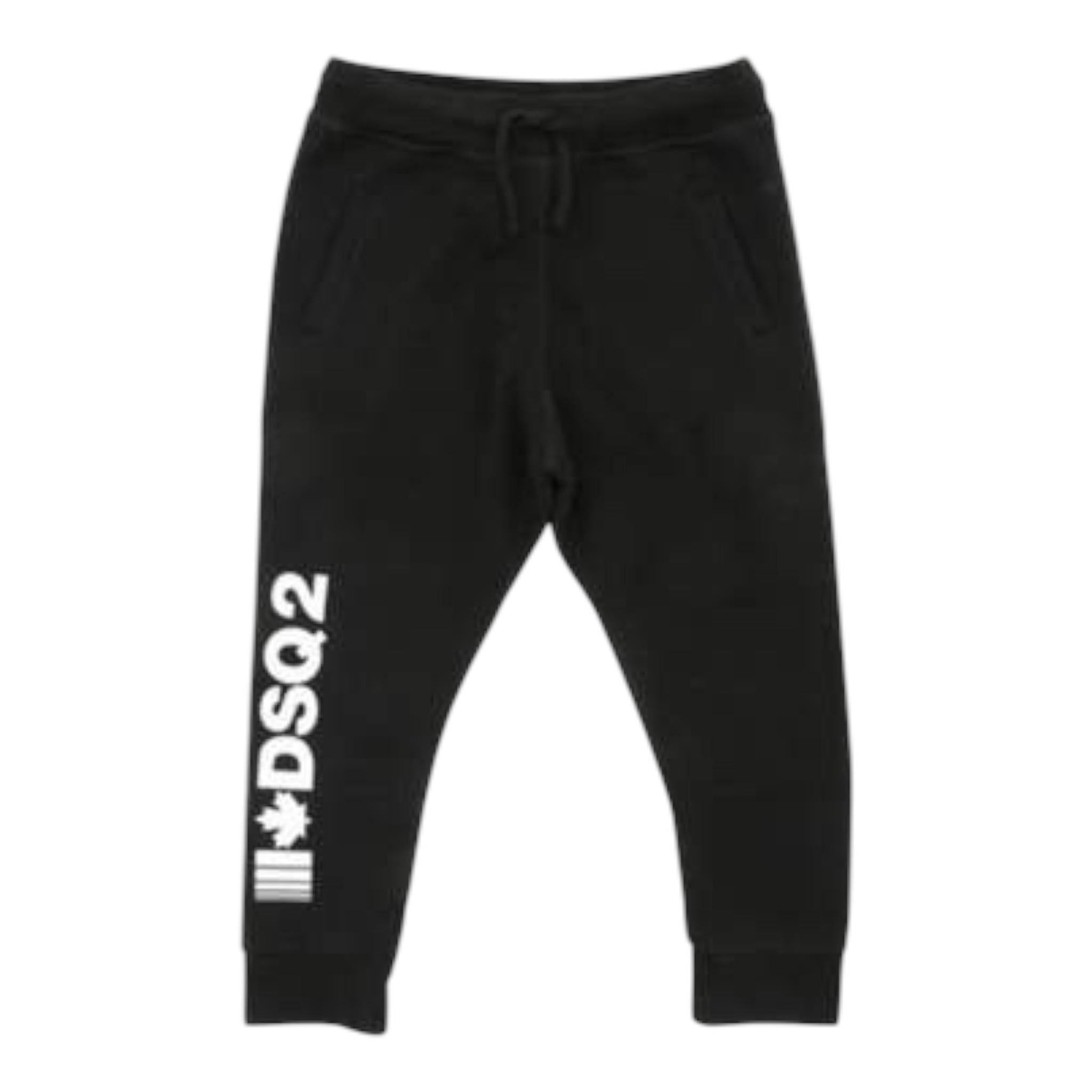 DSQUARED2 pantalone modello tuta tinta unita con stampa Nero per Bambino DQ046L NERO DSQUARED2