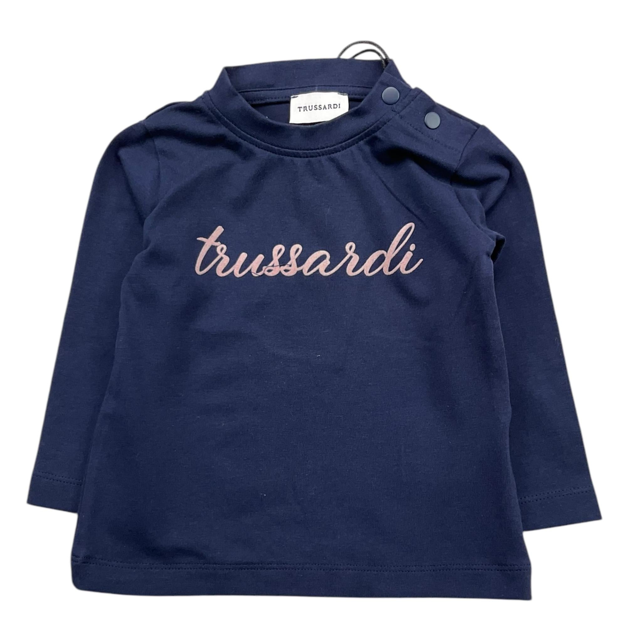 TRUSSARDI leggins modello a zampa tinta unita Blu per Neonata TIA25007LE BLU TRUSSARDI