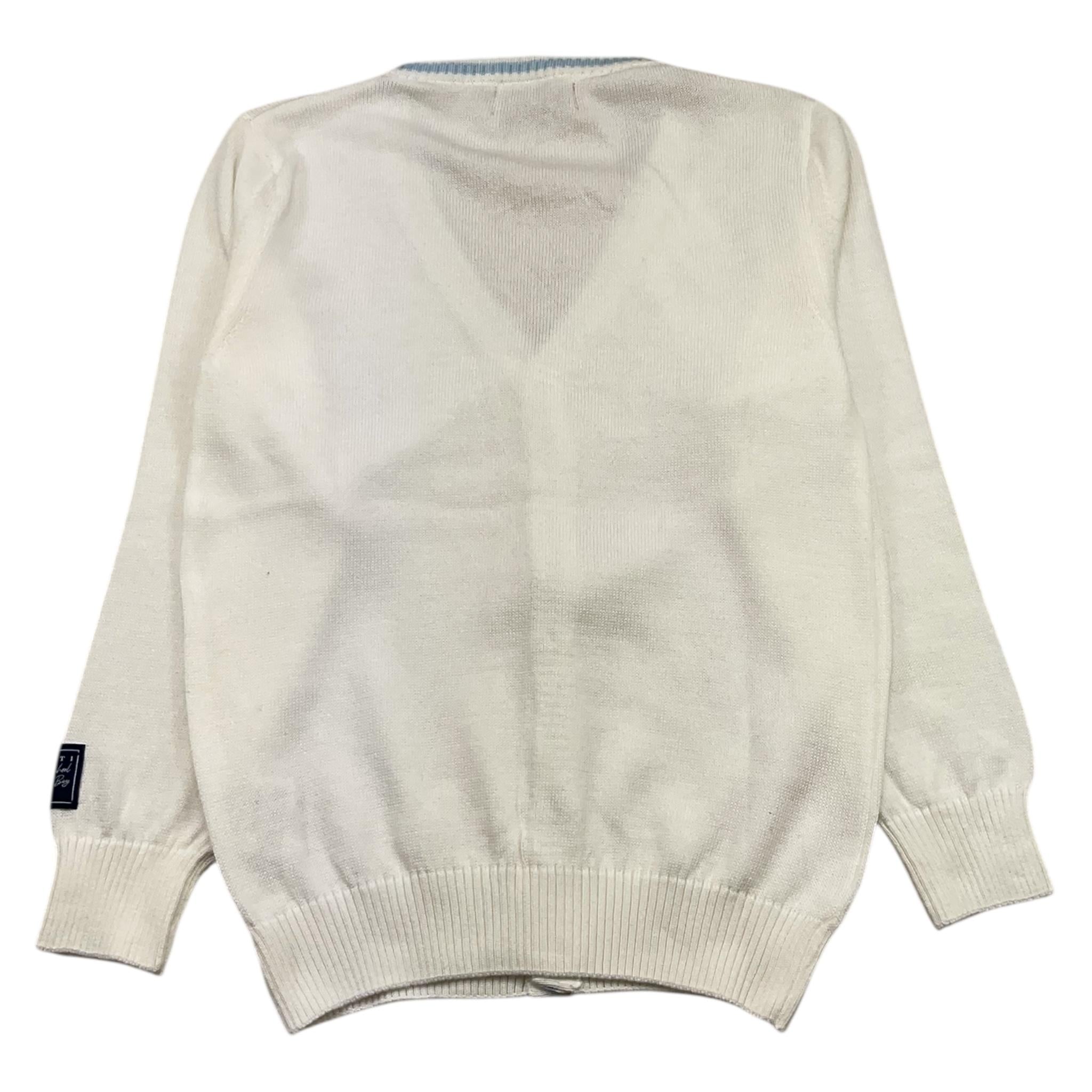 CESARE PACIOTTI cardigan tinta unita scollo a v Bianco per Bambino MGP5353B BIANCO CESARE PACIOTTI