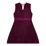 TWINSET abito tinta unita con microfantasia Viola per Bambina 242GJ3101X VIOLA TWINSET