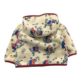 K-WAY felpa tinta unita con zip cappuccio e stampa Panna per Neonato K5137FW PANNA K-WAY