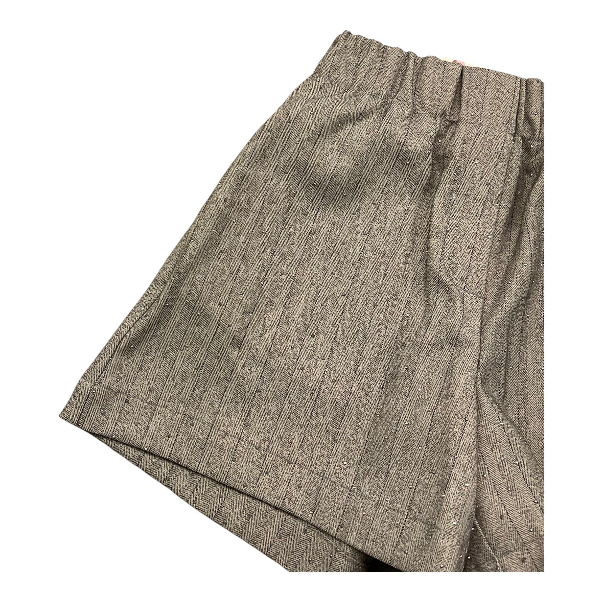 VICOLO short tinta unita con brillantini Grigio per Bambina 3142S00073XX GRIGIO VICOLO