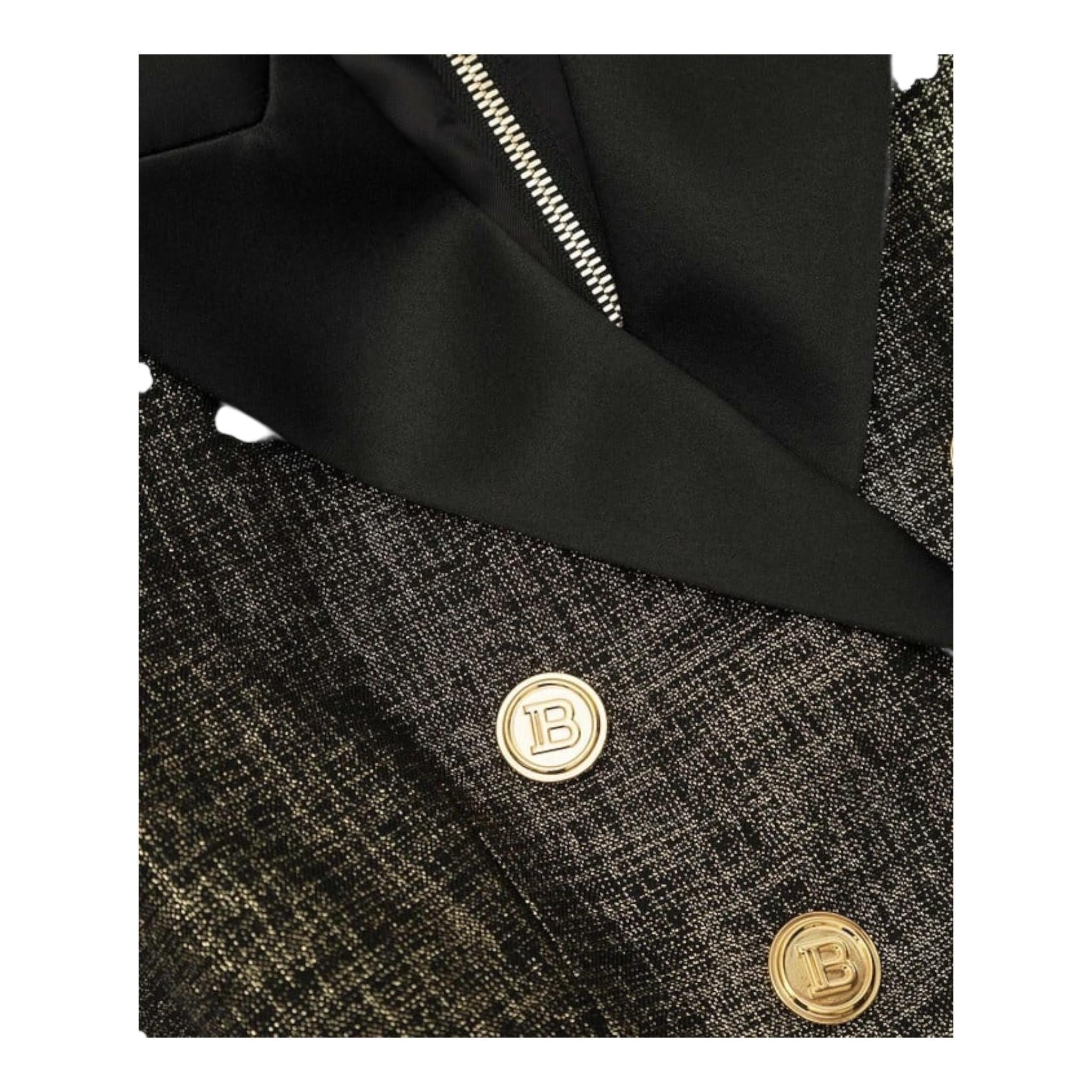 BALMAIN abito tinta unita con tulle Nero per Bambina 6RAA00 NERO BALMAIN