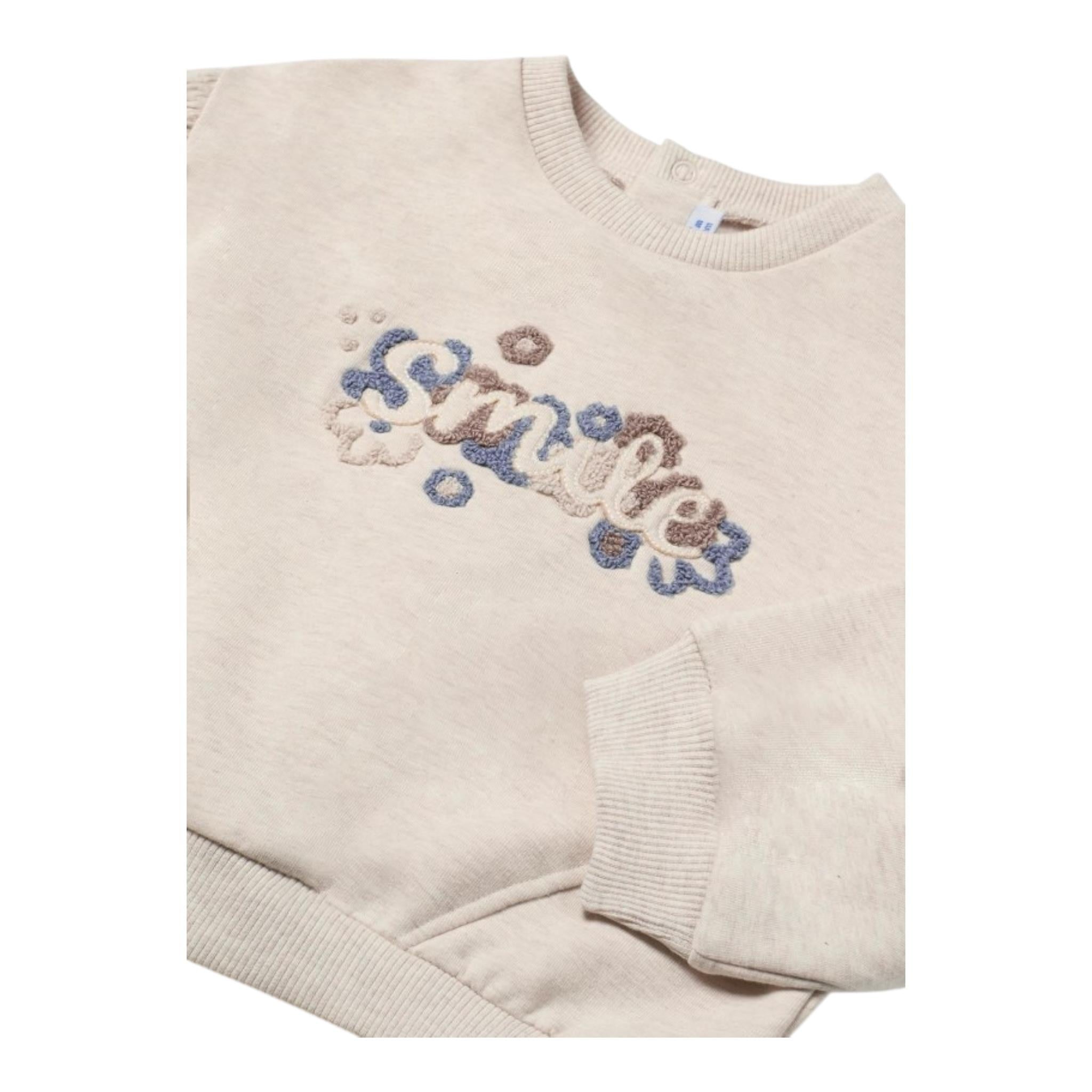MAYORAL felpa girocollo tinta unita con stampa Beige per Neonata 2476N BEIGE MAYORAL