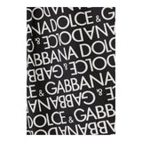 DOLCE & GABBANA pantalone tinta unita con stampe logo Nero per Bambino L44P13 NERO DOLCE & GABBANA