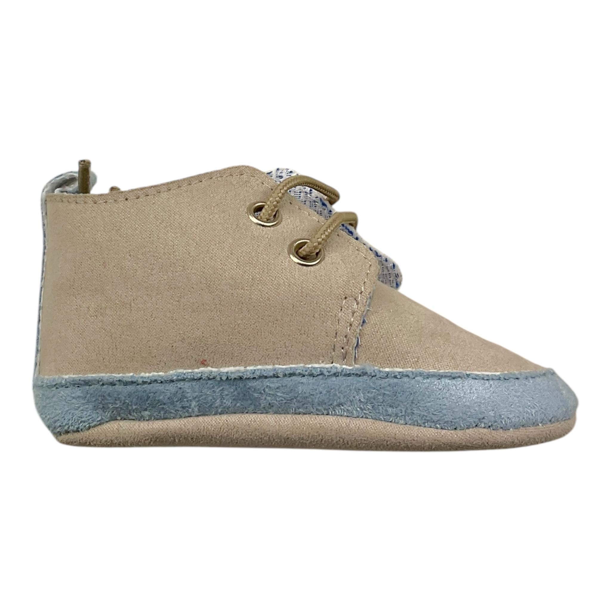 MARLU' polacchine tinta unita con lacci Beige per Neonato MU11185 BEIGE MARLU'