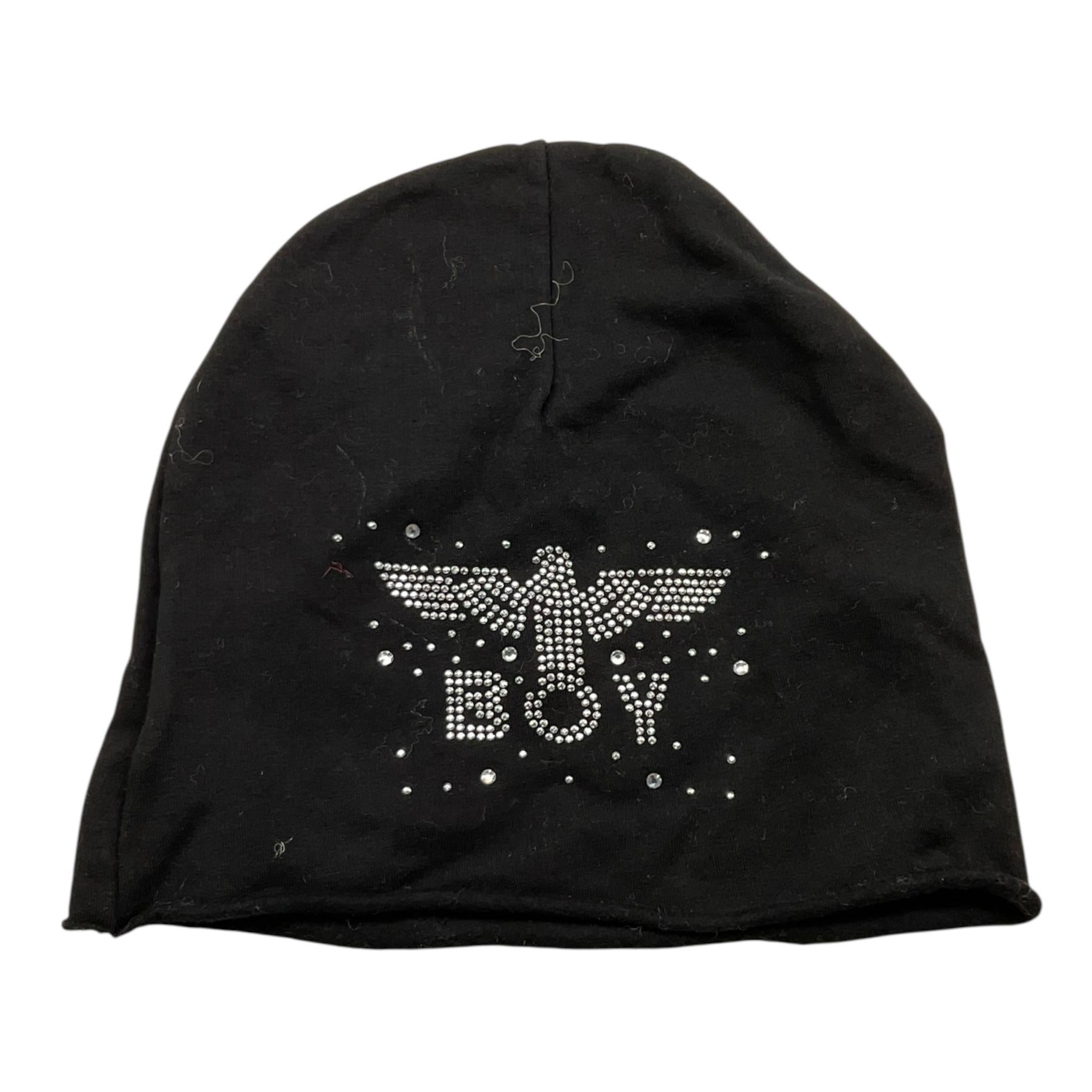 BOY LONDON cappello tinta unita con stampa logo Nero per Bambina CAPBO NERO BOY LONDON
