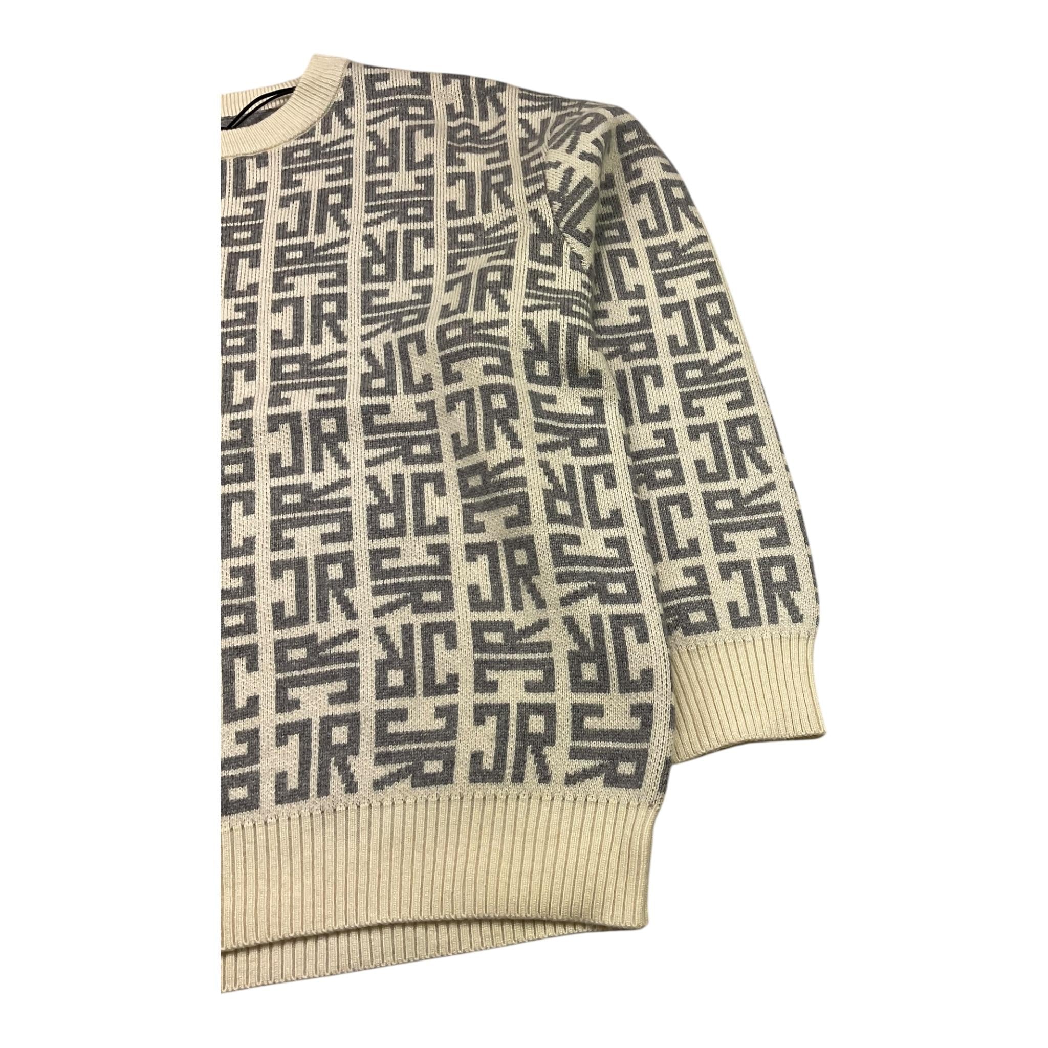 JOHN RICHMOND maglia girocollo fantasia logo Panna per Bambino RBA25112MA PANNA JOHN RICHMOND