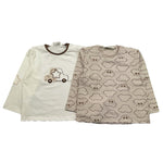 MAYORAL set 2 shirt bicolore con stampe Bianco/beige per Neonato 202911 BIANCO/BEIGE MAYORAL