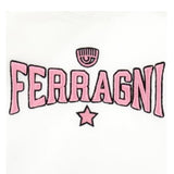 CHIARA FERRAGNI shirt girocollo tinta unita con stampa Bianco per Bambina 59B609 BIANCO CHIARA FERRAGNI