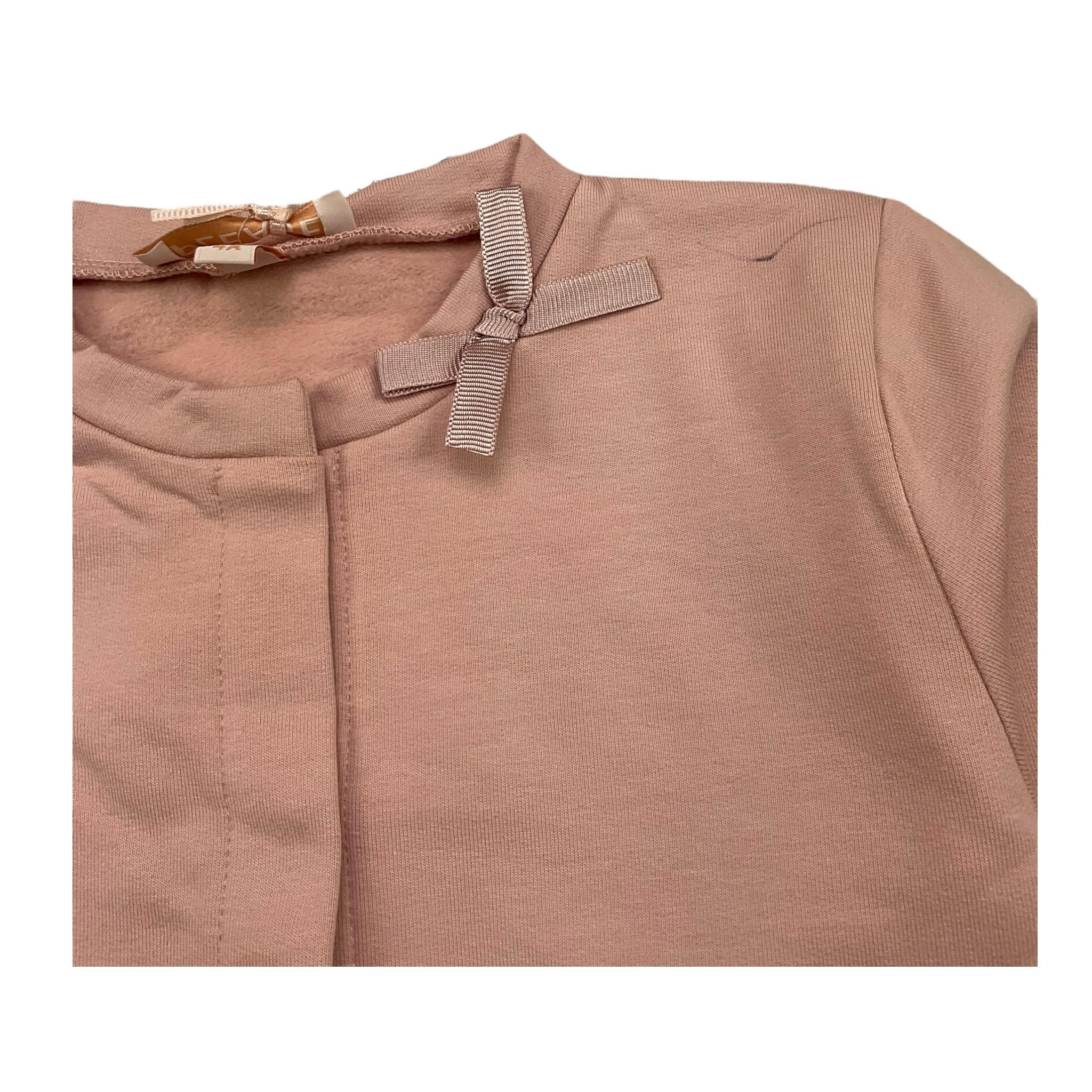 PLEASE felpa con bottoni tinta unita Rosa per Bambina LG27042G65J ROSA PLEASE