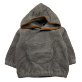 ZHOE & TOBIAH felpa chiusa con cappuccio tinta unita Grigio per Neonato WWT4 GRIGIO ZHOE & TOBIAH