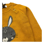 JECKERSON maglia girocollo tinta unita con ricamo orso Senape per Neonato MGJC SENAPE JECKERSON