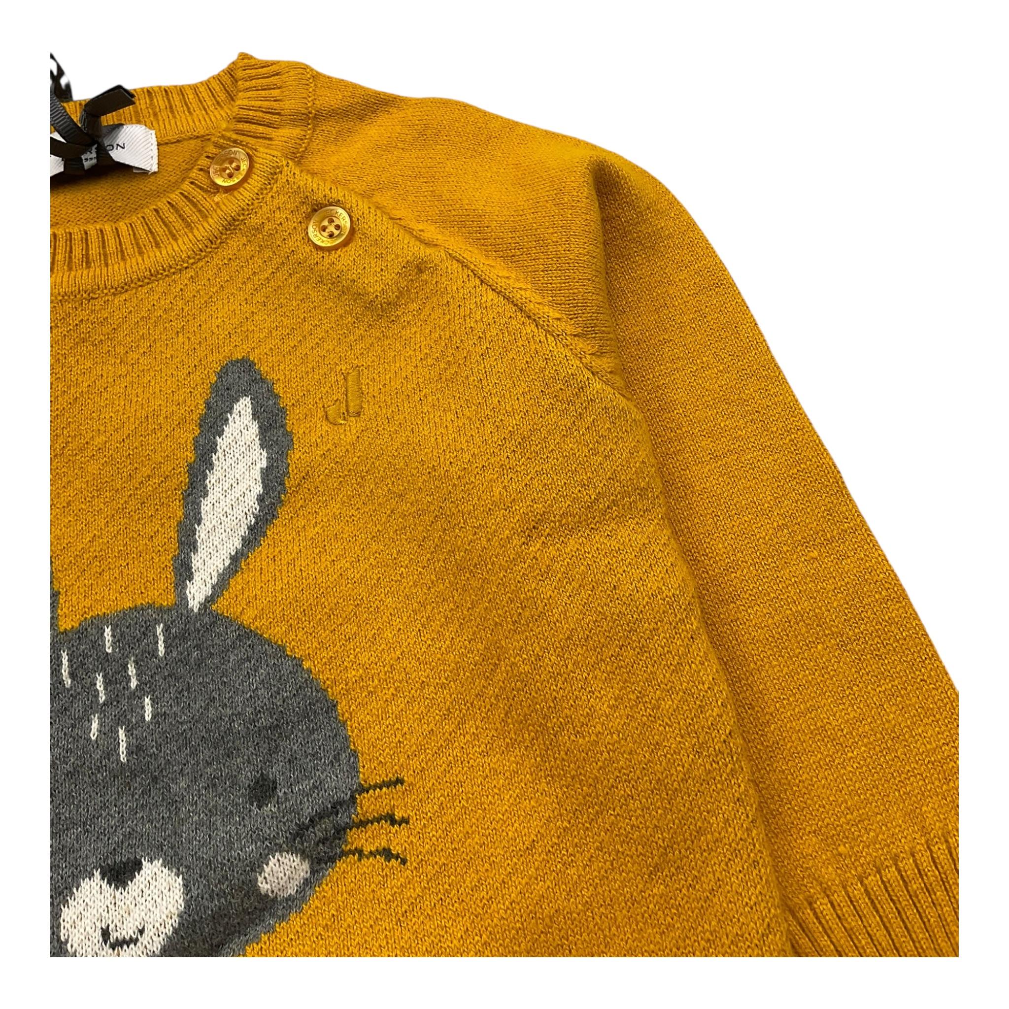 JECKERSON maglia girocollo tinta unita con ricamo orso Senape per Neonato MGJC SENAPE JECKERSON