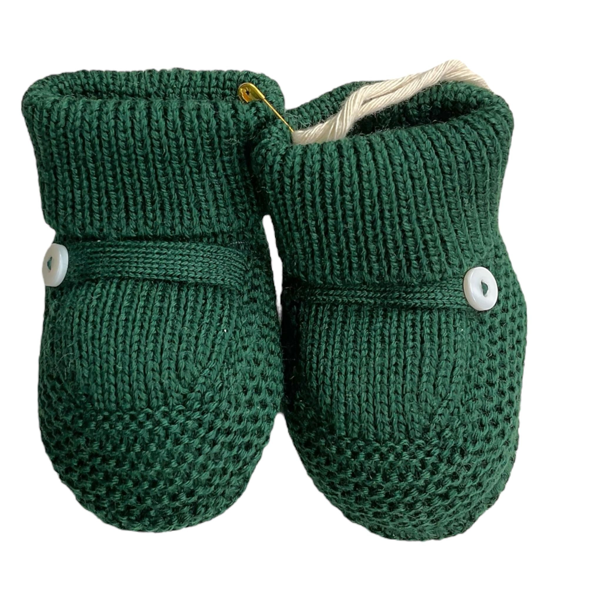 LITTLE BEAR babbucce tinta unita Verde per Neonato 9132 VERDE LITTLE BEAR