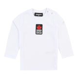 DSQUARED2 shirt girocollo tinta unita con stampa logo Bianco per Neonato DQ1879O BIANCO DSQUARED2