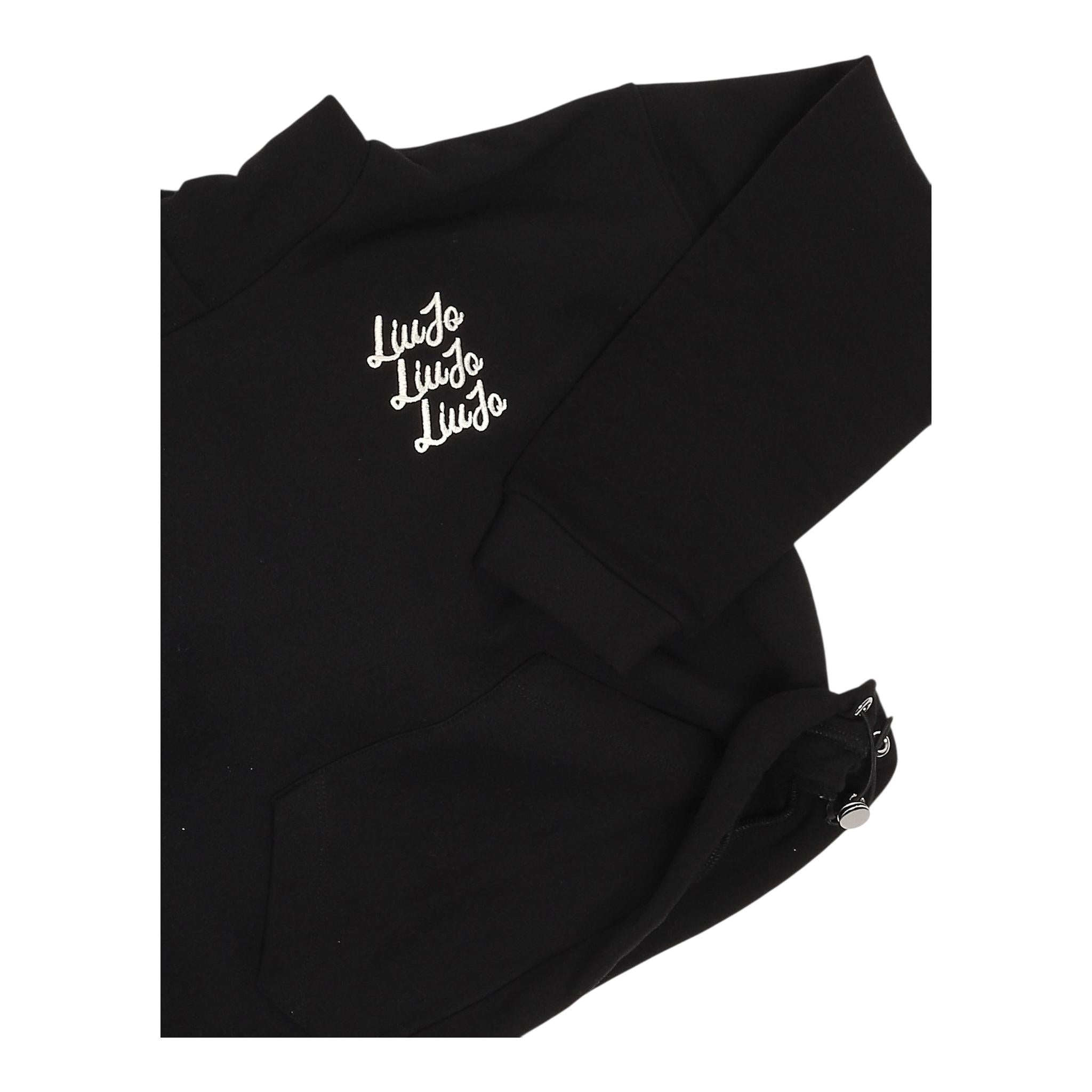 LIU JO felpa tinta unita con cappuccio  Nero per Bambina GF4180F0939 NERO LIU JO