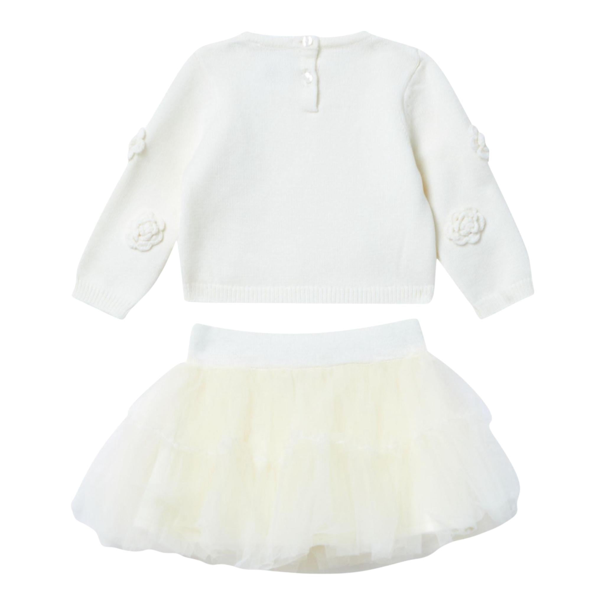 LIU JO completo 2 pezzi maglia-gonna tinta unita Panna per Neonata HF4024MS75L PANNA LIU JO