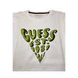 GUESS shirt girocollo tinta unita con stampa Bianco per Bambino L3BI16I3Z14 BIANCO GUESS