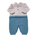 MARLU' tutina bicolore manica lunga in maglia Beige per Neonato IF5710 BEIGE MARLU'