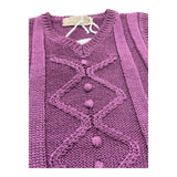 LA STUPENDERIA gilet tinta unita in maglia Viola per Neonata WJGL42X VIOLA LA STUPENDERIA