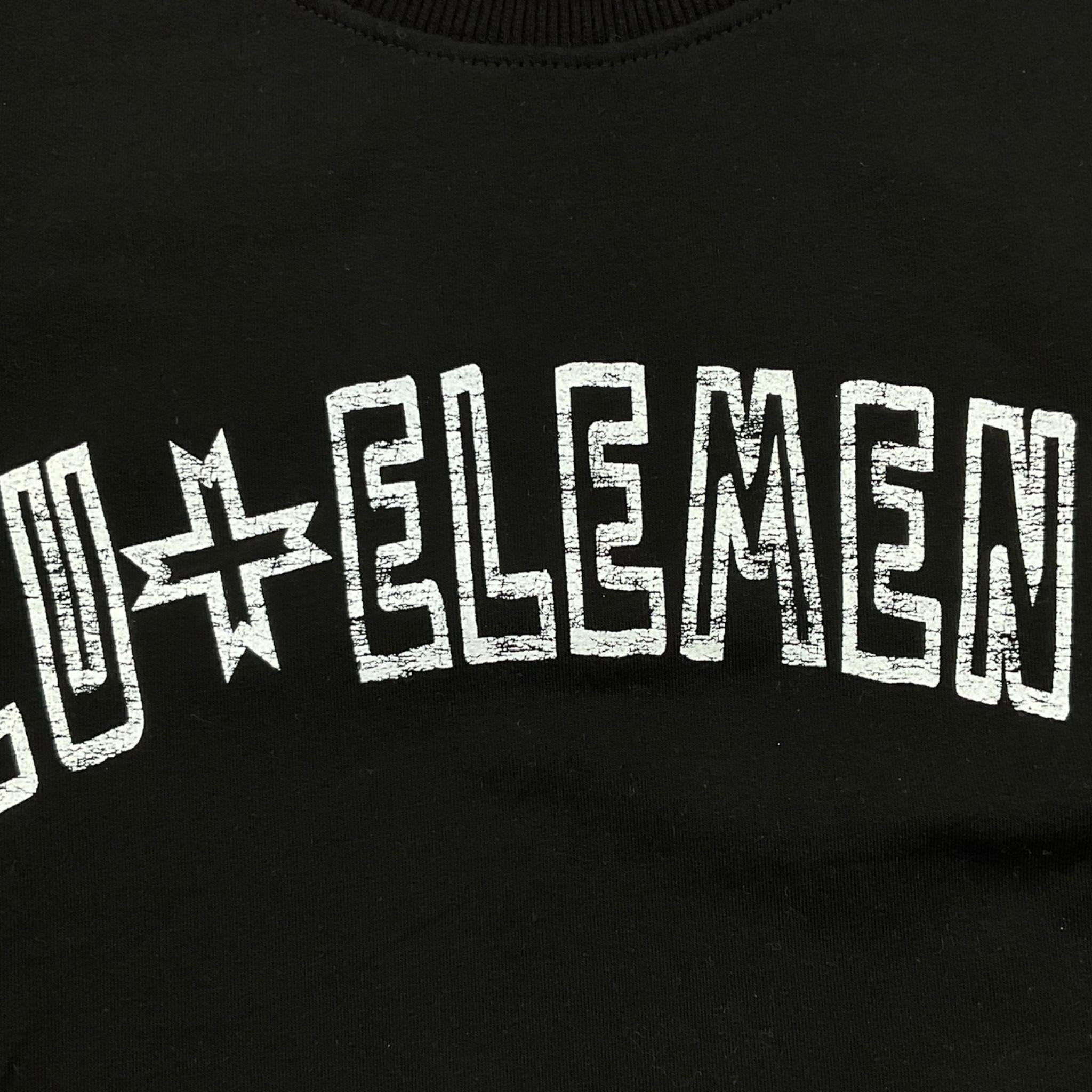 ZU+ELEMENTS felpa tinta unita girocollo con stampa Nero per Bambino ZU1707X NERO ZU+ELEMENTS