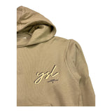 YES LONDON felpa chiusa con cappuccio tinta unita con logo Beige per Bambino JR5082 BEIGE YES LONDON