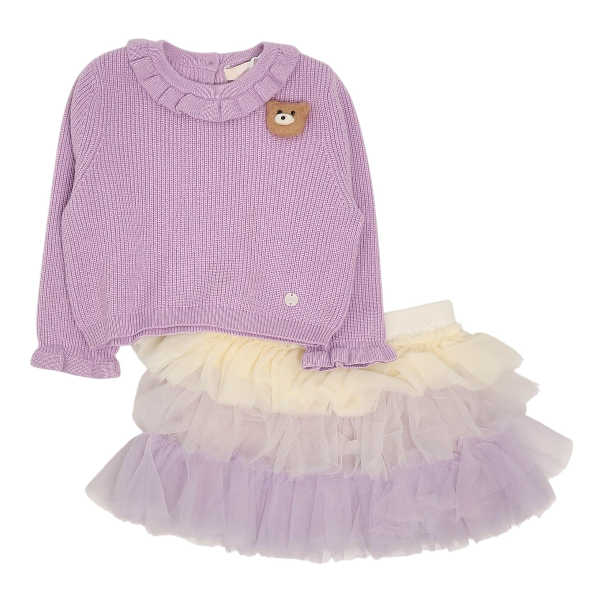 LIU JO completo 2 pezzi maglia-gonna Lilla per Neonata HF4051X LILLA LIU JO