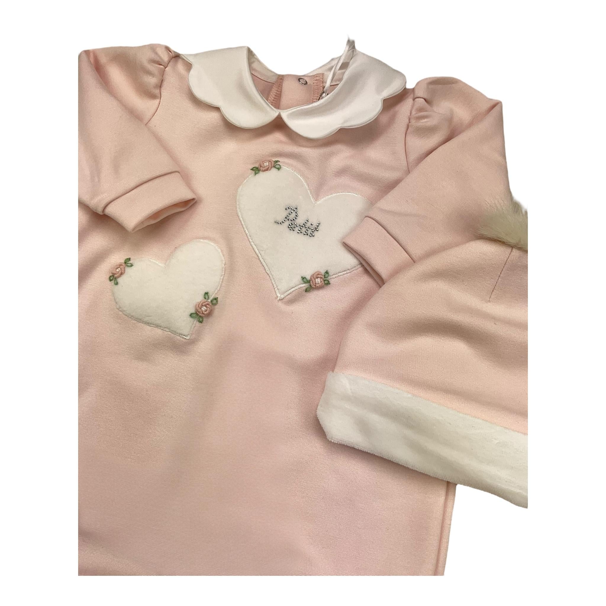 PETIT set tutina tinta unita manica lunga con cappello Rosa per Neonata S7116306 ROSA PETIT