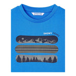 MAYORAL shirt girocollo tinta unita con stampa in contrasto Blu per Bambino 4055J BLU MAYORAL