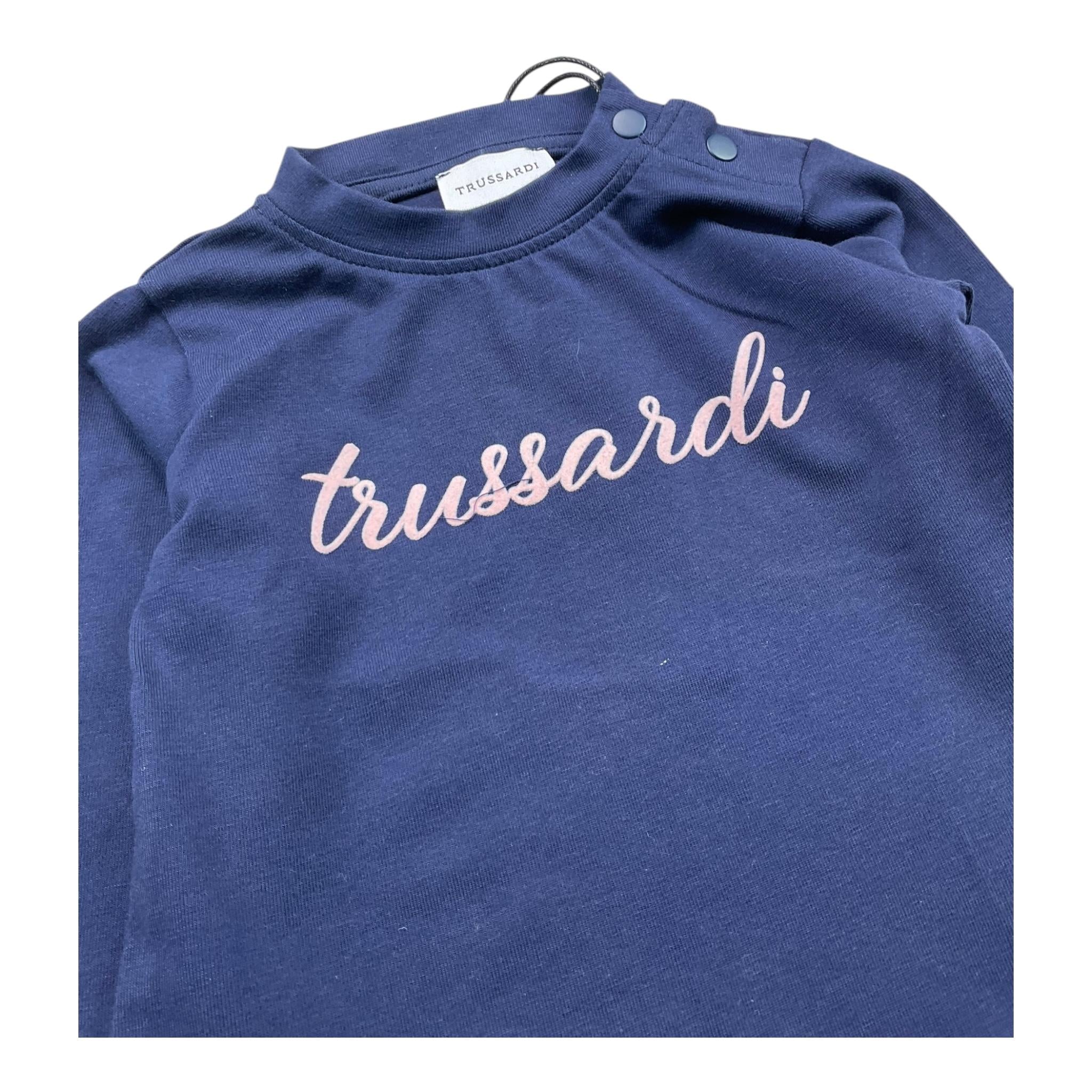 TRUSSARDI leggins modello a zampa tinta unita Blu per Neonata TIA25007LE BLU TRUSSARDI