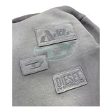 DIESEL felpa tinta unita con cappuccio e applicazioni Grigio per Bambino J01961 GRIGIO DIESEL