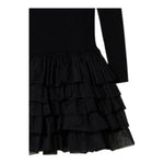 TWINSET abito tinta unita con tulle Nero per Bambina 242GJ3121X NERO TWINSET