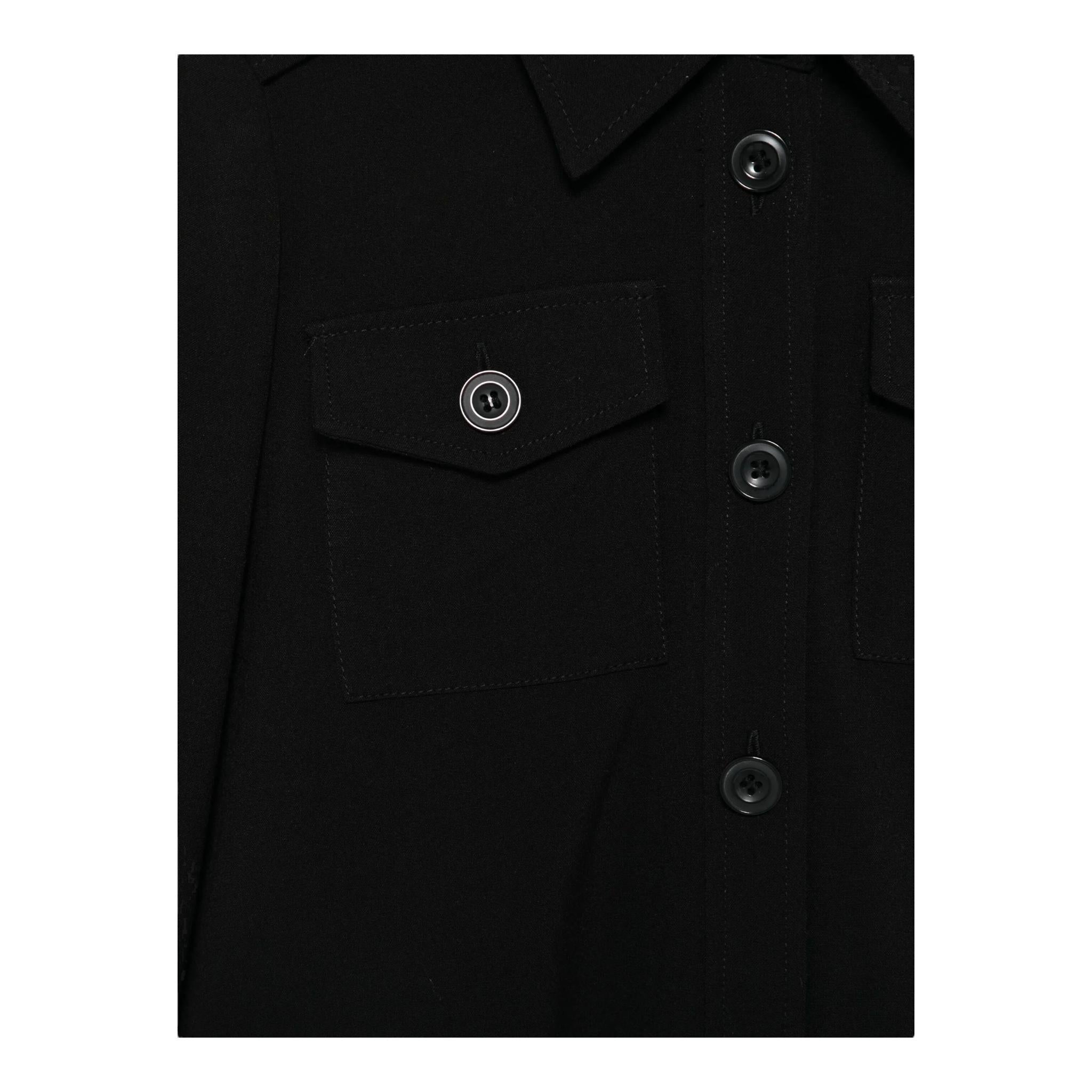 TWINSET camicia manica lunga tinta unita asimmetrica Nero per Bambina 242GJ211B NERO TWINSET