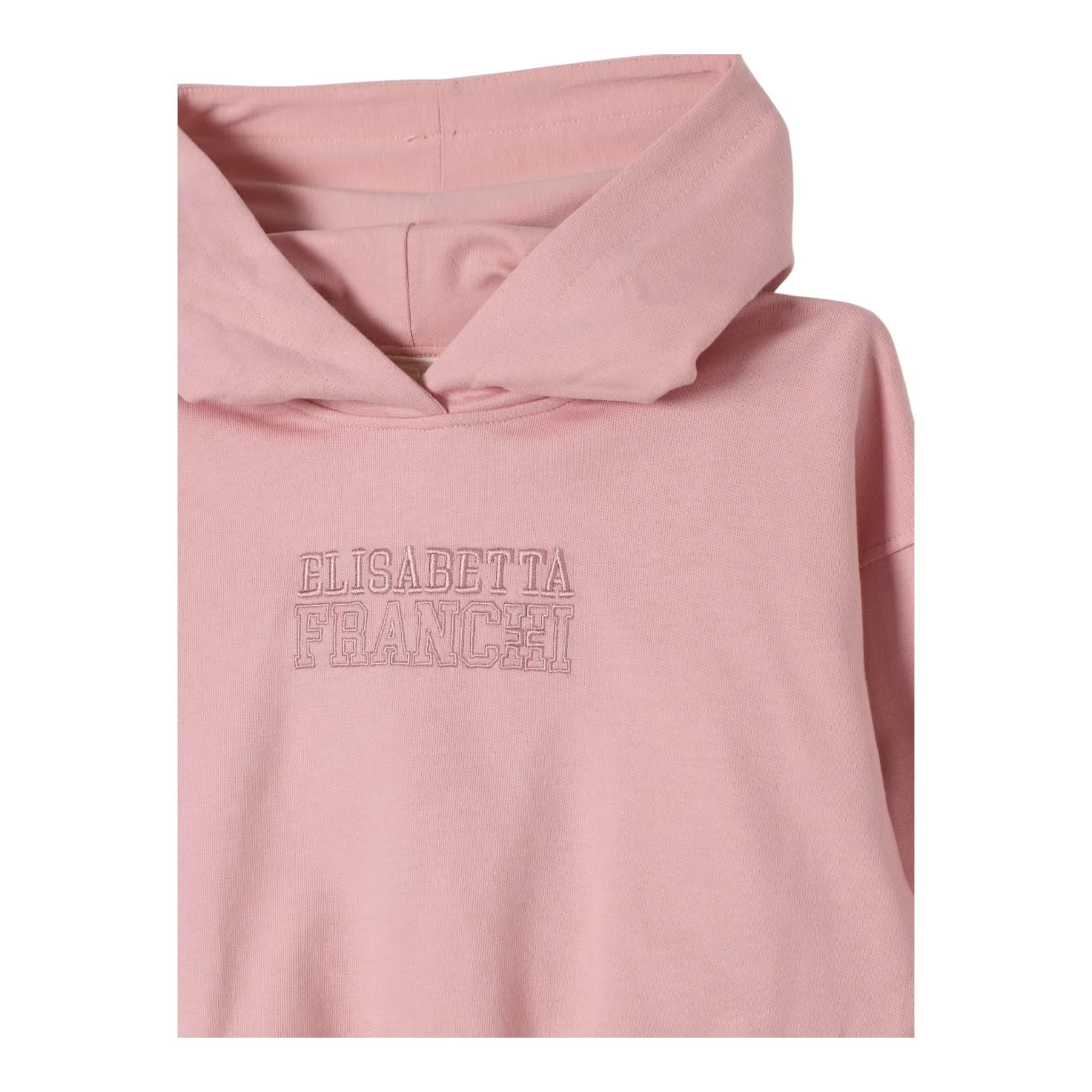 ELISABETTA FRANCHI felpa tinta unita con cappuccio Rosa per Bambina EFFE134XX ROSA ELISABETTA FRANCHI