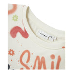 NAME IT abito tinta unita modello felpa con stampa Panna per Neonata 13233043N PANNA NAME IT