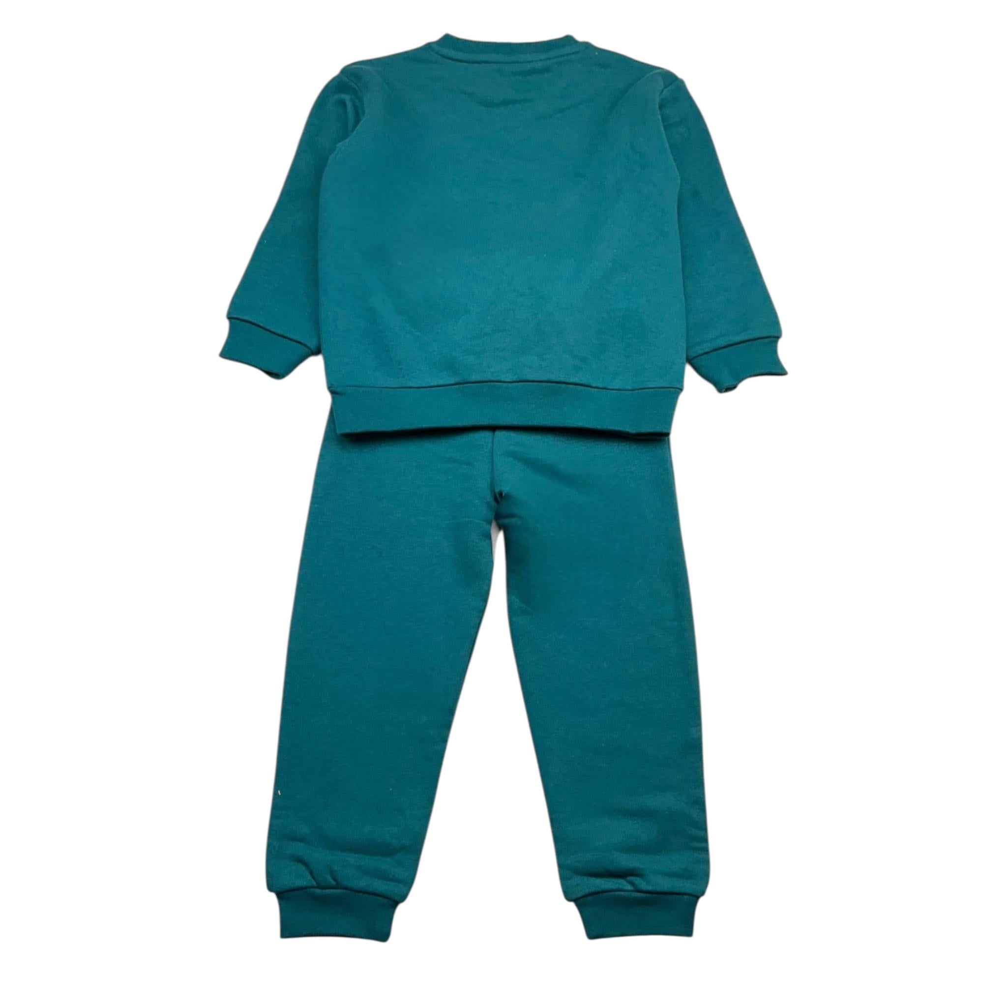 ICEBERG completo 2pz tinta unita felpa-pantalone Verde per Bambino COMICE5300BXX VERDE ICEBERG
