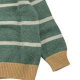 IL GUFO maglia tinta unita con fantasia a righe Verde per Bambino A24MA459EM220 VERDE IL GUFO