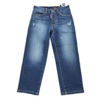 DSQUARED2 jeans tinta unita con strappi Blu per Bambino DQ0501 BLU DSQUARED2