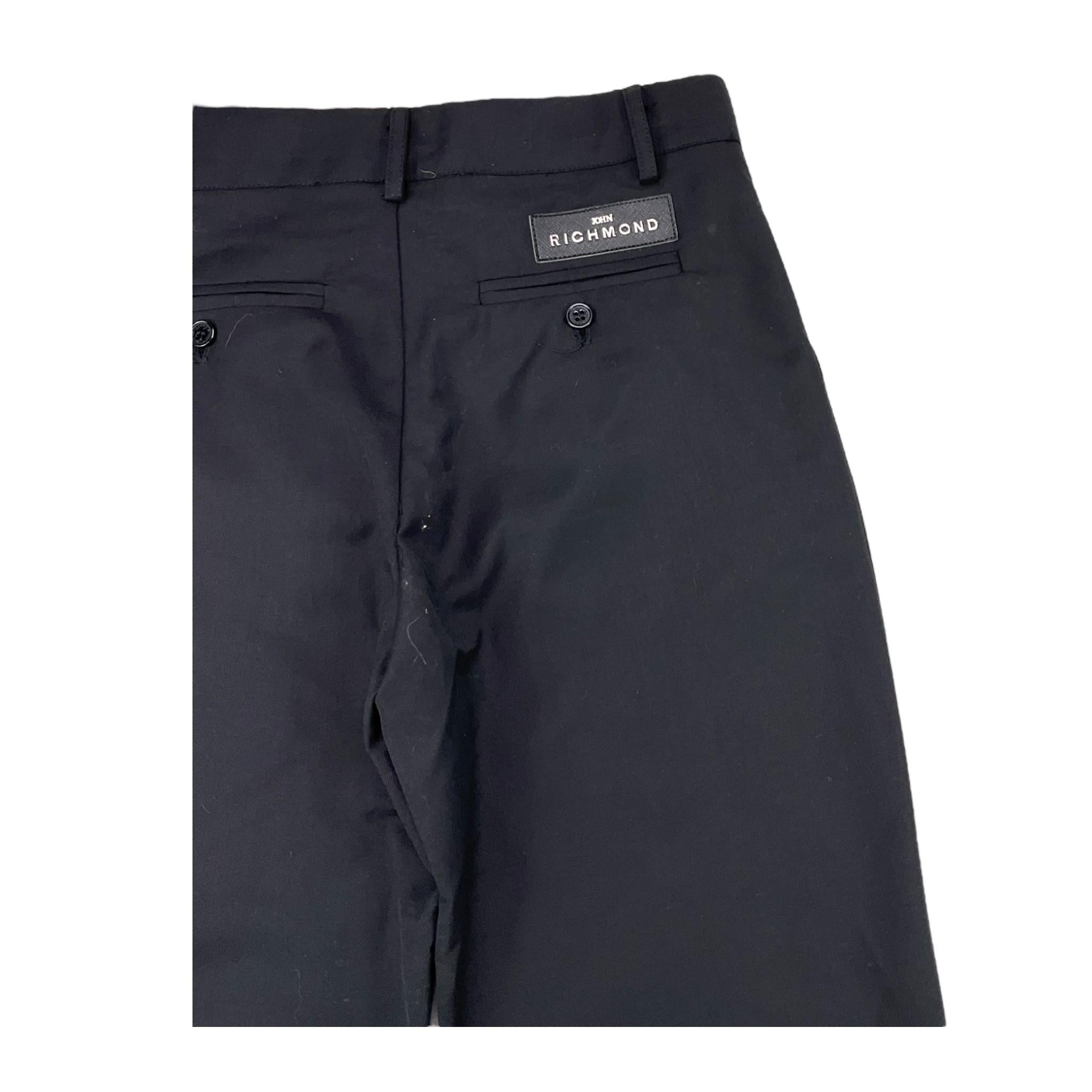 JOHN RICHMOND pantalone tinta unita con girovita regolabile Nero per Bambino RBA25132PA NERO JOHN RICHMOND