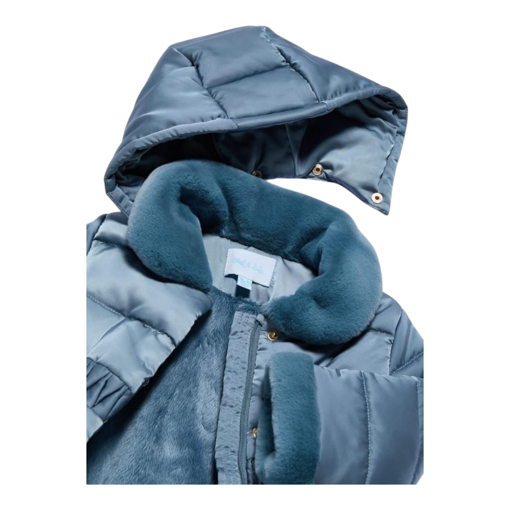 ABEL & LULA giubbino tinta unita con zip e cappuccio Azzurro per Neonata 5818X AZZURRO ABEL & LULA