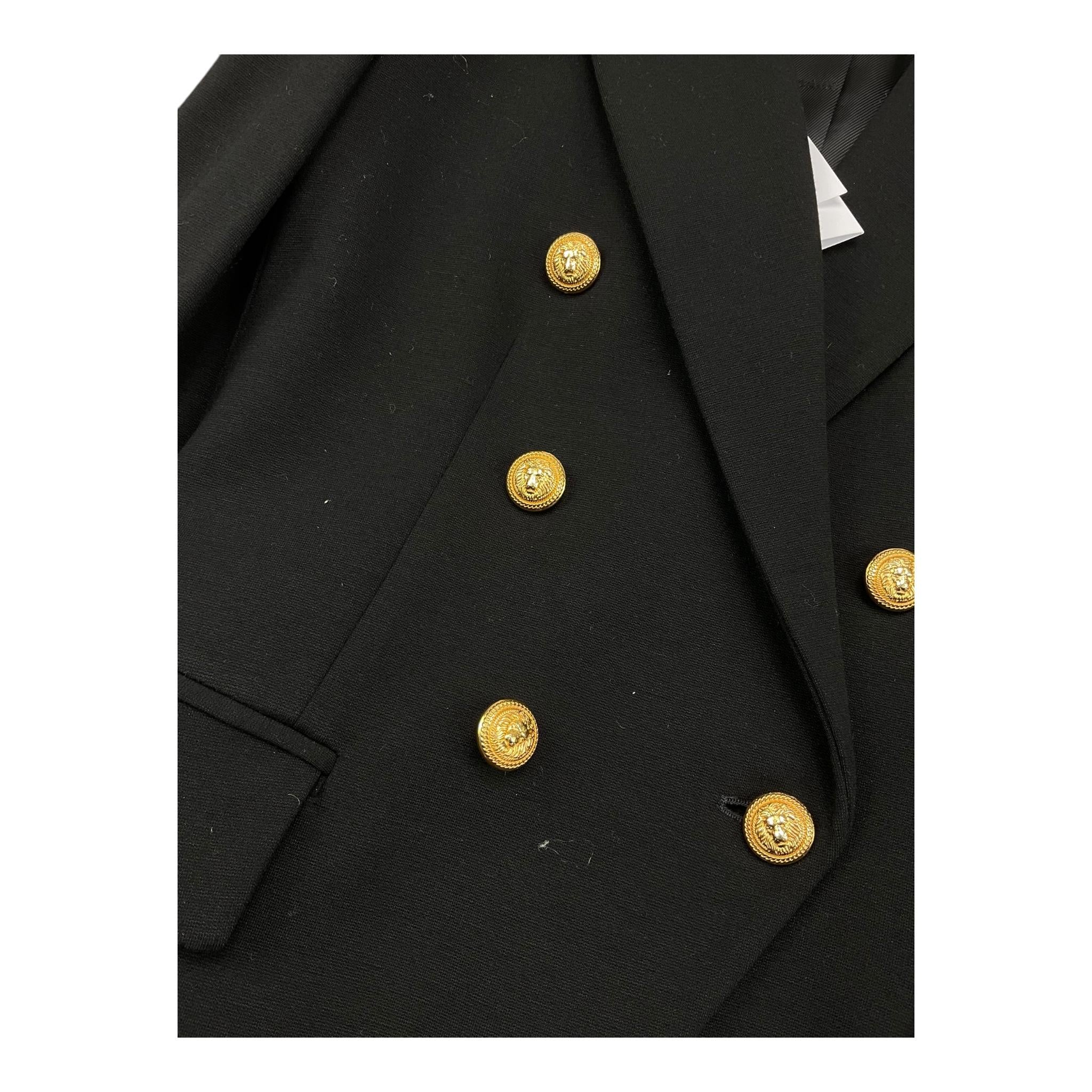 BALMAIN giacca tinta unita doppiopetto Nero per Bambina BV2C24 NERO BALMAIN