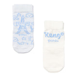 KENZO set calzini bicolore Bianco/azzurro per Neonato K60593 BIANCO/AZZURRO KENZO