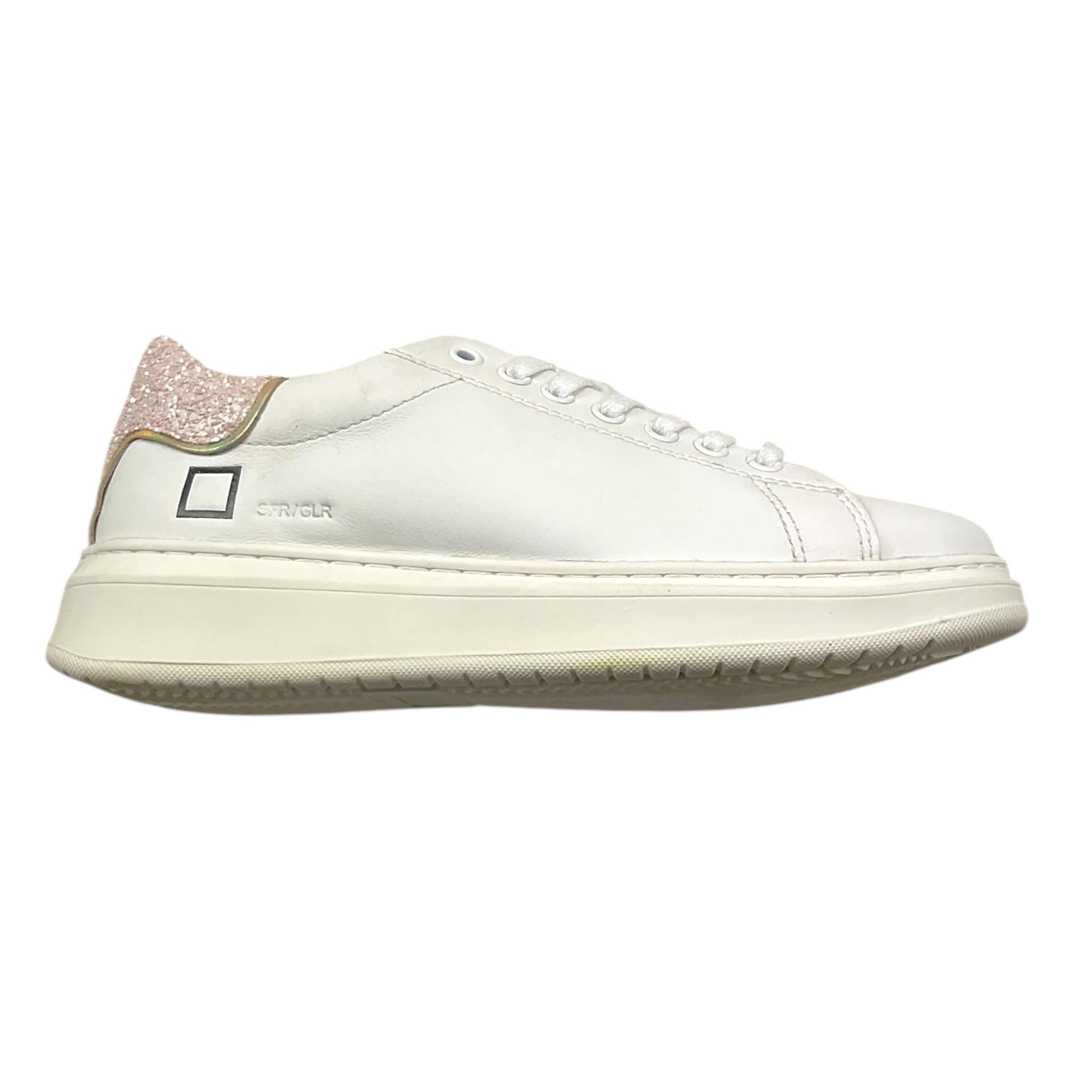 D.A.T.E. sneakers tinta unita con lacci e glitter Bianco per Bambina SFERAGLITTER BIANCO D.A.T.E.
