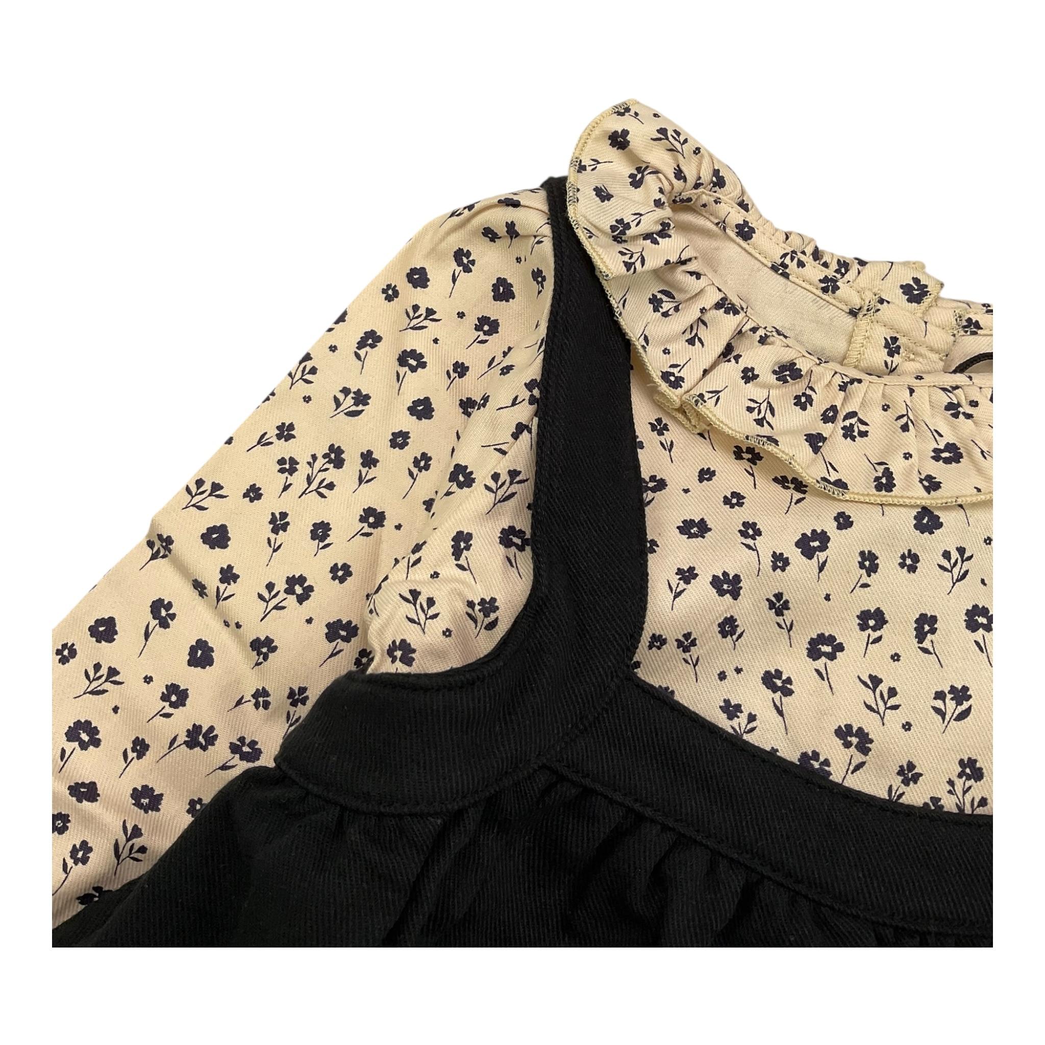 AVENTIQUATTRORE completo 2 pezzi camicia-salopette Nero per Neonata A2401452 NERO AVENTIQUATTRORE