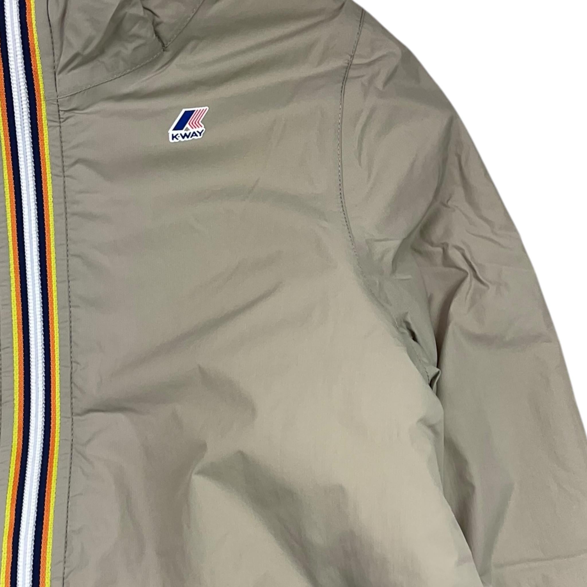 K-WAY giubbino tinta unita con zip e cappuccio Verde per Bambino K7142UW VERDE K-WAY