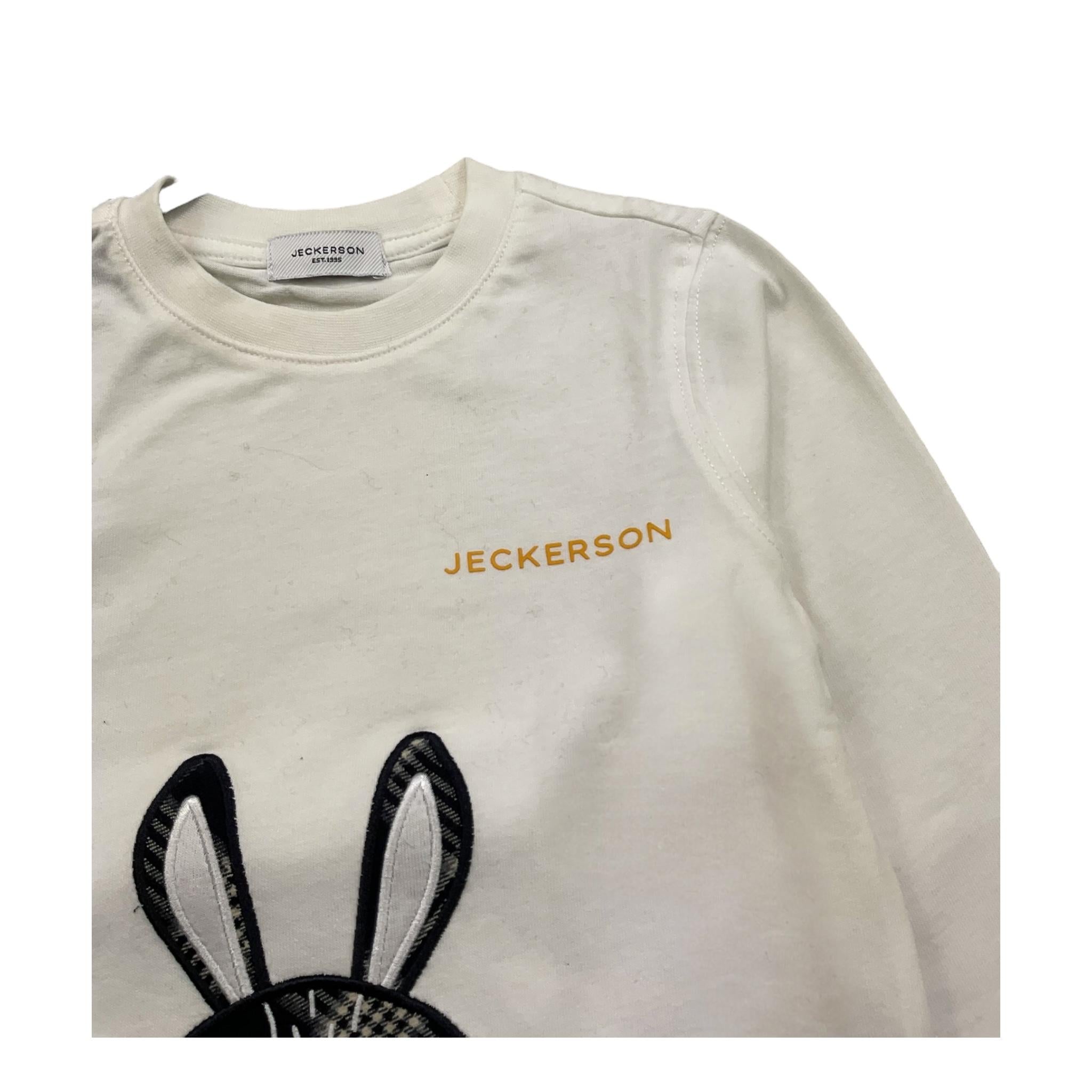 JECKERSON shirt girocollo tinta unita cn stampa coniglio Bianco per Neonato JB4339 BIANCO JECKERSON