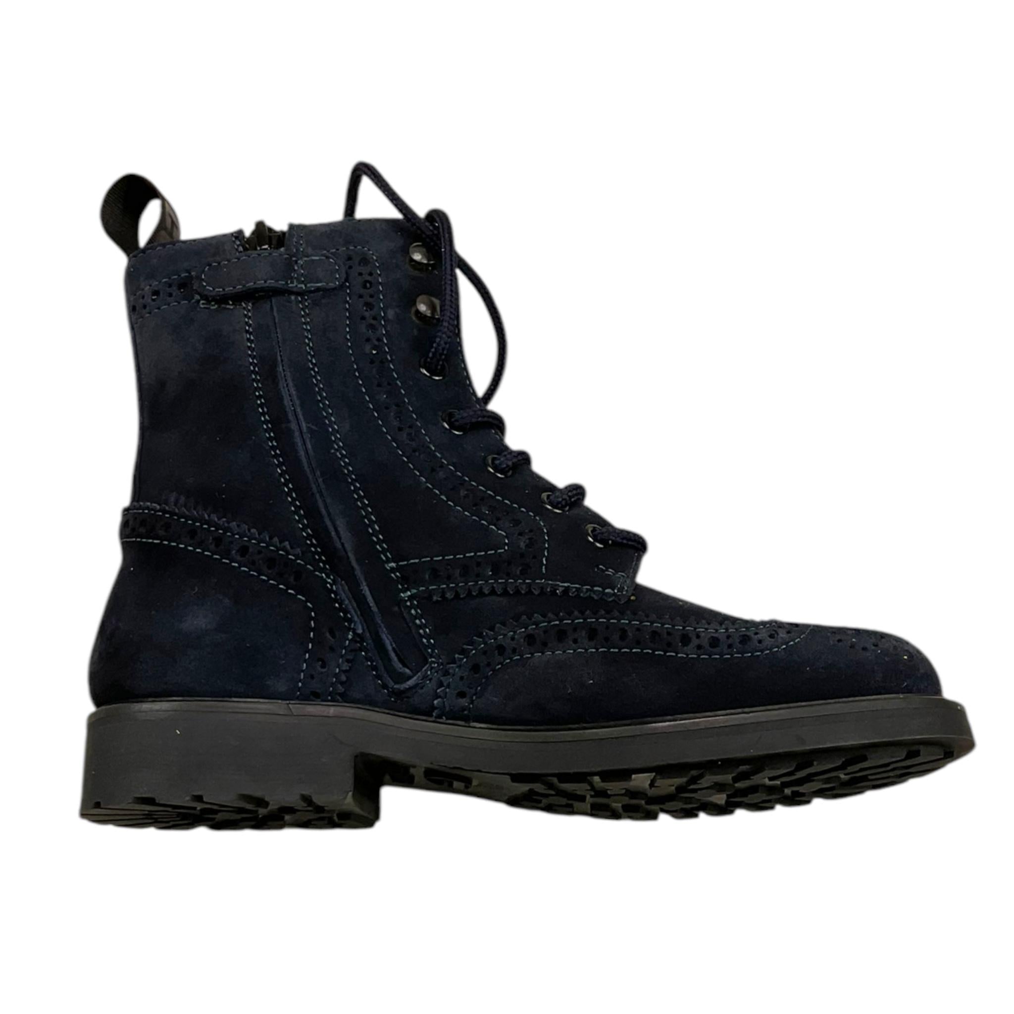 GALLUCCI stivale tinta unita con lacci Blu per Bambino J30223AM BLU GALLUCCI