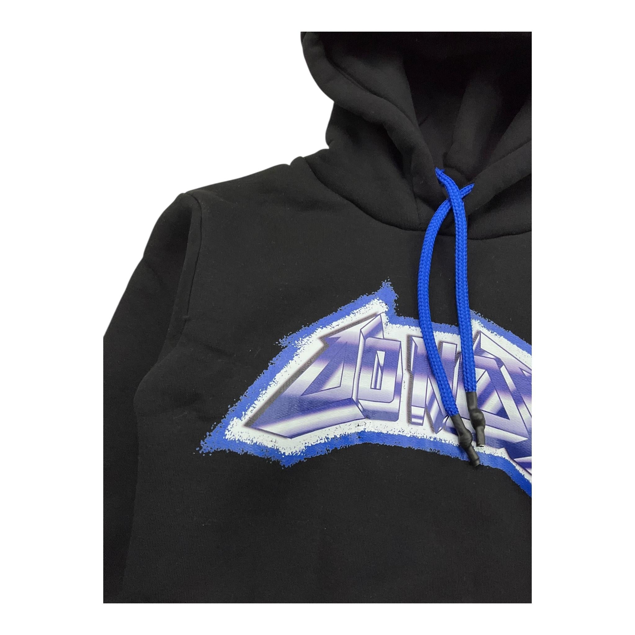 DO NOT CONFORM felpa chiusa con cappuccio tinta unita cn logo Nero per Bambino FE025 NERO DO NOT CONFORM