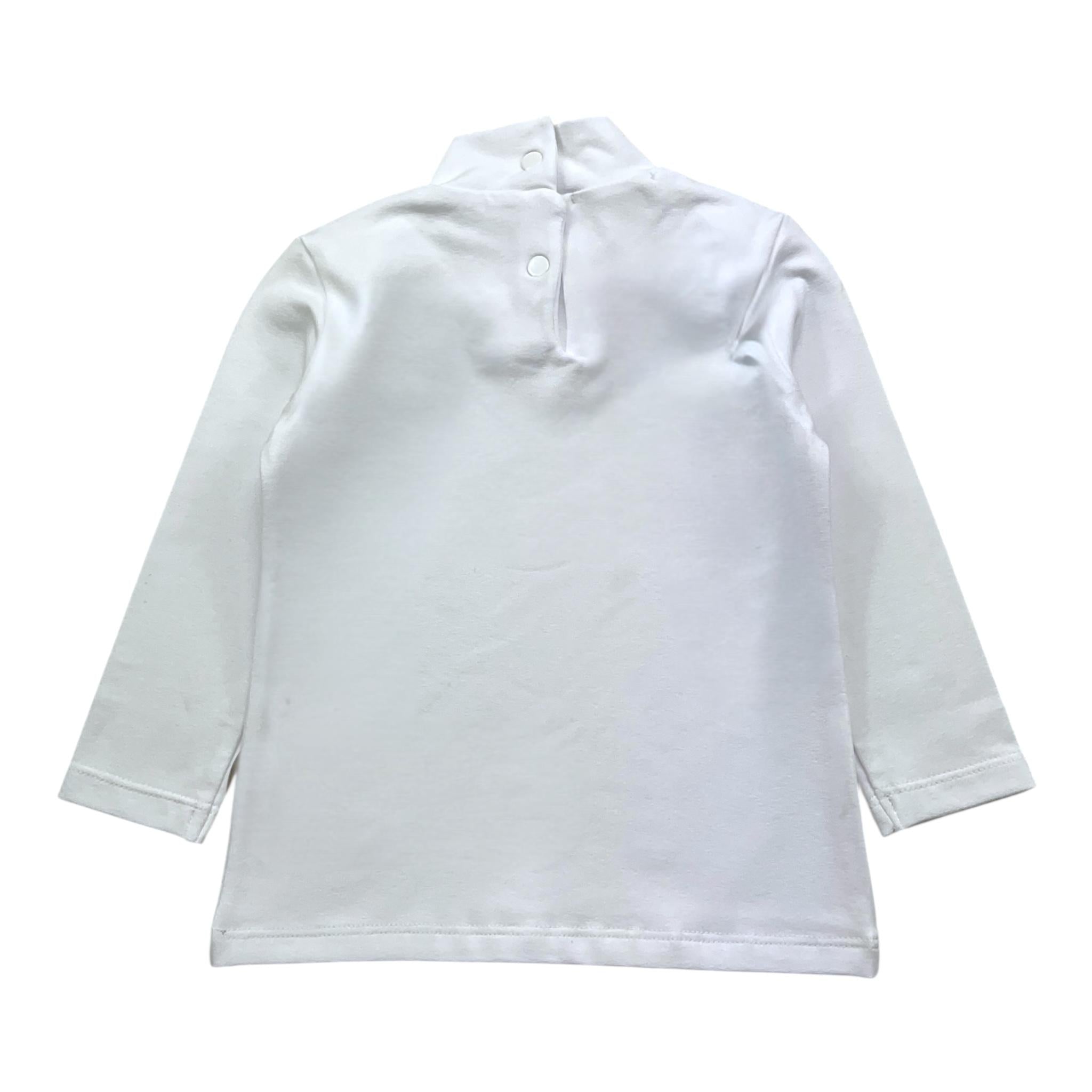 PINKO maglia mezzo collo tinta unita con stampa Bianco per Neonata F4PIBGTN188N BIANCO PINKO